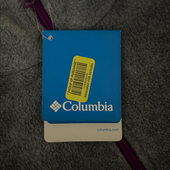 Columbia Charcoal Fleece Vest with Violet Zipper - Picture 2 of 7